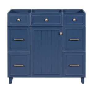 36-Inch Bathroom Vanity Cabinet, Single Sink,Shaker Cabinet With Soft-Closing Cabinet Door And Deep Drawer-Cuddlewood - 1 of 4