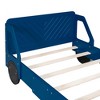 Sapphtopaz Car-Shaped Bed Frame for Kids with Headboard Platform Bed with Wheels and Slats for Boys & Girls, Bedroom, Nursery - 3 of 4