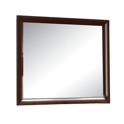Espresso Rectangular Wooden Framed Dresser Mirror