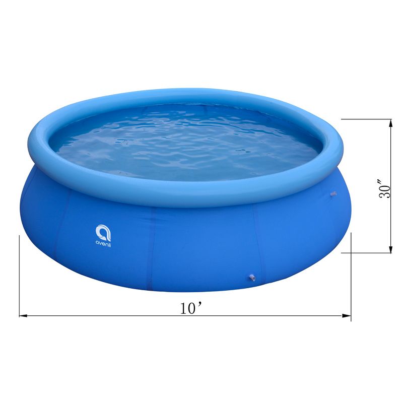 JLeisure Avenli 12014 1 to 2 Person Capacity Prompt Set Kids Above Ground Inflatable Outdoor Backyard Kiddie Swimming Pool, Blue, 2 of 7