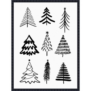 Amanti Art Christmas Trees 3 by Kristina N. Canvas Wall Art Print Framed 18-in. W x 24-in. H. - 1 of 4