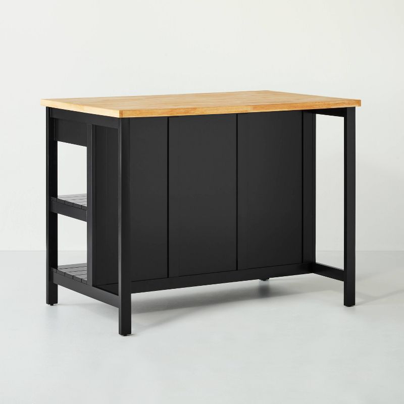 Wood Kitchen Island Table with Storage Black/Natural - Hearth &#38; Hand&#8482; with Magnolia, 6 of 13