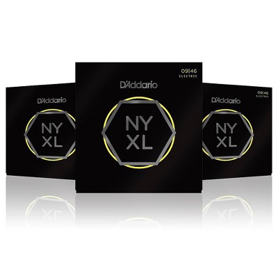 D'Addario NYXL0946 Super Light Top/Regular Bottom 3-Pack Electric Guitar Strings
