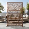 Lirago Brown 72 in. Galvanized Metal Outdoor Privacy Screens Garden Outdoor Fence - 2 of 4