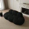 WJShome 90" Modern Curved Couch For Living Room,Lazy Floor Couch, Boucle LoveSeat 3 Seater Sofa, Cozy Leisure Couches for Apartment - 4 of 4