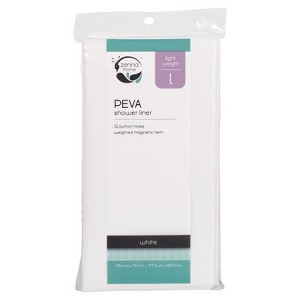 Zenna Home 72 in. H X 70 in. W White Solid Shower Curtain Liner PEVA Lightweight - 1 of 1