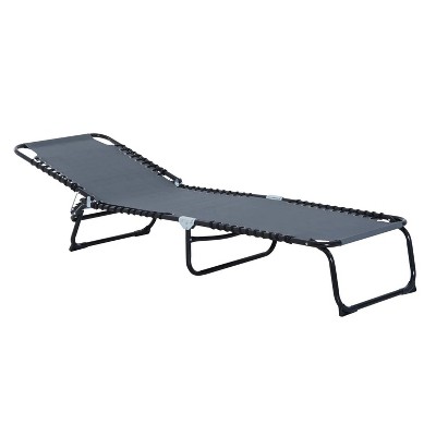 77.5'' Folding Chaise Lounge Pool Chair, Patio Sun Tanning Chair, Outdoor Lounge Chair with 4-Position Reclining Back