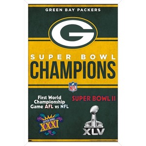 Trends International NFL Green Bay Packers - Champions 23 Framed Wall Poster Prints - 1 of 4