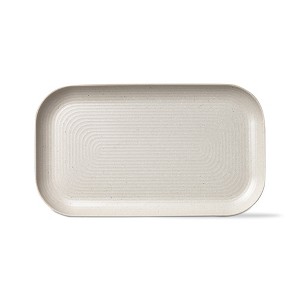 TAG Cream Brooklyn Melamine Brooklyn Melamine Plastic Dinning Serving Platter Dishwasher Safe Indoor/Outdoor 17x10 inch Serving Platter - 1 of 2