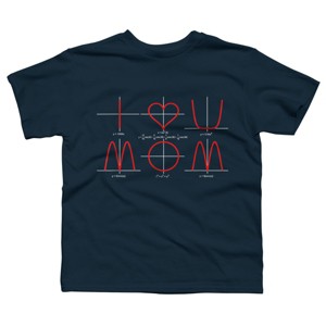 Boy's Design By Humans I Love You Mom Math Equations By WatercolorFun T-Shirt - 1 of 2