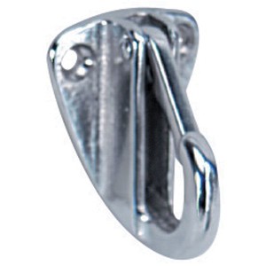 Whitecap Classic Chrome Plated Brass Fender Hook - 1-9/16" x 1-3/16" - Model S977C - Boat Equipment - 1 of 1