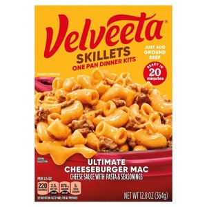 Velveeta Cheesy Skillets Dinner Kit Ultimate Cheeseburger Mac Box 12.8 oz, Pack of 2 - 1 of 4