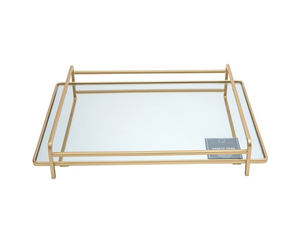 Bathroom Tray Gold - Home Details