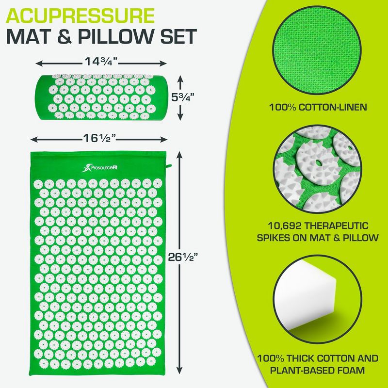 ProsourceFit Acupressure Mat and Pillow Set, 2 of 6