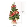 2'RED/GOLD DECORATION BURLAP TREE WITH 50 WARM WHITE LED LIGHTS-BATTERY OPERATED - 2 of 4