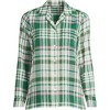 Lands' End Women's Long Sleeve Print Flannel Pajama Top - 3 of 4