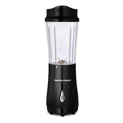 Hamilton Beach SingleServe Blender 51101BV: Portable Personal Blender, 12 oz Capacity, Dishwasher-Safe, 175 Watts, Black/Gray