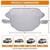 NEXPOW Car Windshield Cover, Snow Cover with Side Mirrors Cover, Windshield Shade with Magnetic Edges for Car SUV CRV Trucks - 4 of 4
