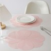 Anna-Kaci 2-Piece Flower Shaped Placemat with Petal Design Cutout - Pink - 3 of 4