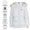 Spire By Galaxy Women's Full Zip Heavyweight Bubble Jacket With Detachable Faux Fur Hood - 3 of 3