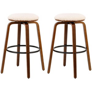 Nordlys Set of 2 Solid Wood and Velvet Chairs Modern Design Style Upholstery Dining Room - 1 of 4