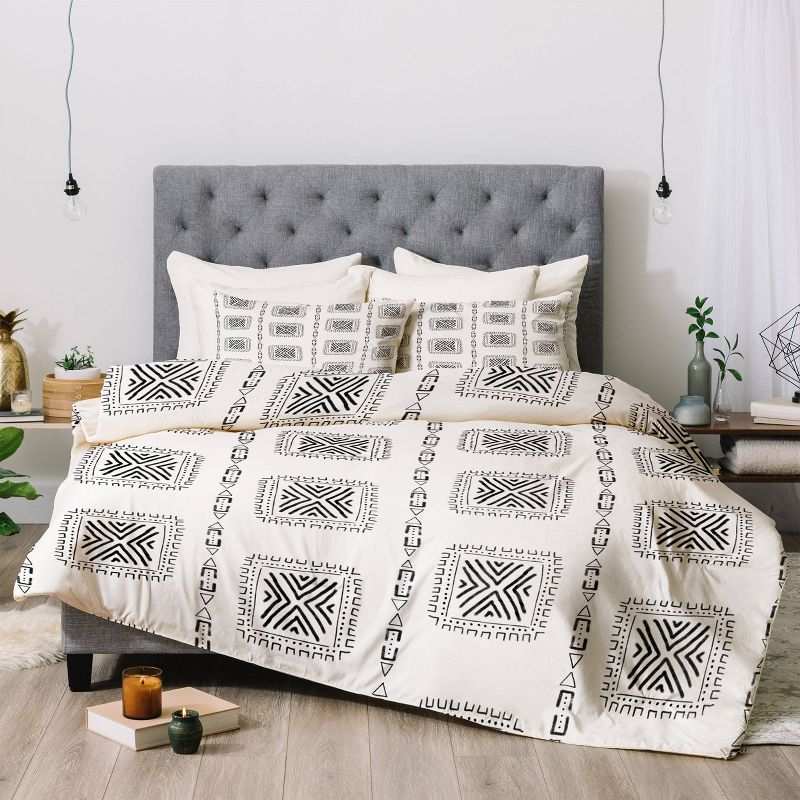 Deny Designs Schatzi Brown Mudcloth Comforter Set Black/White, 3 of 8