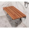HomeRoots 36" Premium Wall Mount Teak Shower Bench - 2 of 4