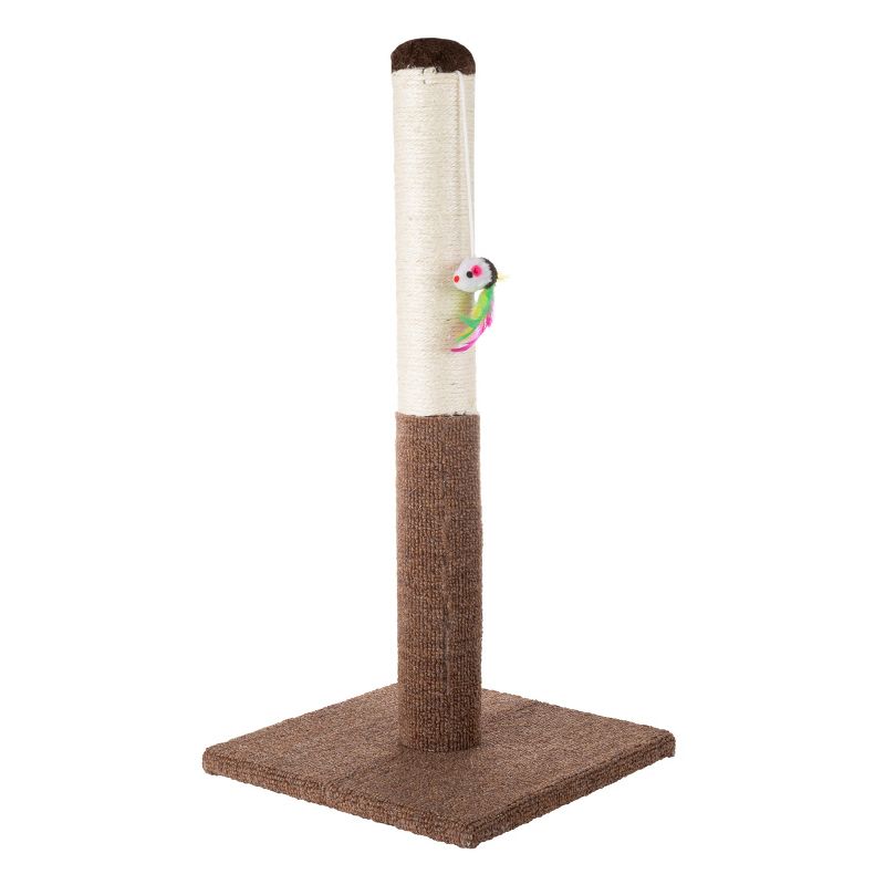 Pet Adobe Hanging Toy Cat Scratching Post for Cats and Kittens - 24.5", Brown, 4 of 8