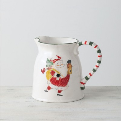 Sullivans Simply Santa Pitcher 8.25"H Red