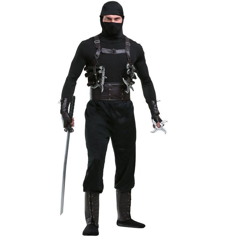 HalloweenCostumes.com Ninja Assassin Costume for Men, 3 of 4