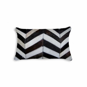 12 X 20  Chevron Cowhide Throw Pillow - 1 of 4