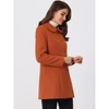 INSPIRE CHIC Women's Christmas Peter Pan Collar Double Breasted Long Trench Winter Pea Coat - 2 of 4