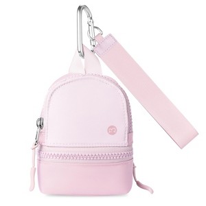 Generic Mini Backpack Keychain Wristlet Pouch Small Change Coin Purse Cute Zipper Wallet With 3 RFID Card Slots Airpods Cosmetics - 1 of 4