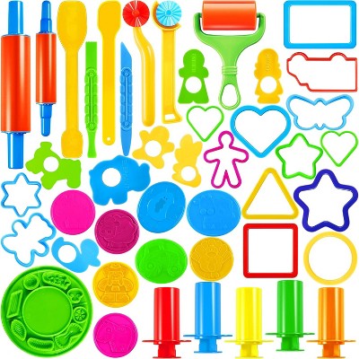 Joyfy 44 Pieces Clay Tools Set for Kids, Clay Accessories Tool Kit - Including Plastic Molds, Rolling Pins, and Cutters for Creative Play