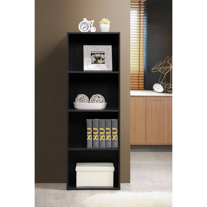 Hodedah 12 x 16 x 47 Inch 4 Shelf Bookcase and Office Organizer Solution for Living Room, Bedroom, Office, or Nursery, 2 of 5