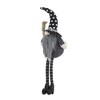 Whisen Fabric Sitting Gnome, Broomstick & Soft Legs, Halloween Decoration - Black & White - 4 of 4