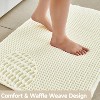 BAGOKIE Waffle Non-Slip Bath Mat Super Absorbent & Quick Dry Bathroom Rug - 2 of 4