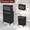 20" Rolling Tool Chest Removable Steel Tool Box Combo Cabinet With 5 Drawer & Lock - 2 of 4