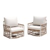 Hrinhom Set of 2 Outdoor Swivel Chair,Patio Lounge Chair with Waterproof Cushion - 3 of 4