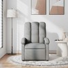 vidaXL Light Gray Fabric Massage Recliner Chair - Manual Tilt, Vibrating Home/Living Room Lounger with USB, Comfy Armrest, Side Pocket - 3 of 4