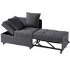 AMERLIFE 3-in-1 Sleeper Chair Bed, Adjustable Backrest Sofa Chair with 2 Pillows, Linen, for Small Spaces - 2 of 4
