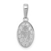 Black Bow Jewelry 14k White Gold Solid Polished Oval Miraculous Medal Pendant - 3 of 4