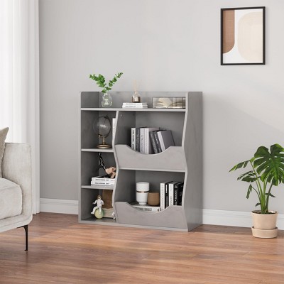 5-Cubby Kids Bookshelf & Playful Bookcase for Boys and Girls, Toy Storage Organizer for Books and Toys