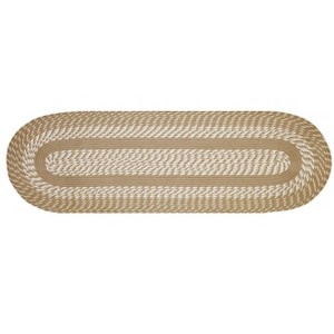 Newport Braid Collection 100% Polypropylene Stripe Pattern Reversible Indoor Utility Rug - Better Trends - 1 of 3