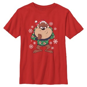 Boys Looney Tunes Snowflakes and Taz T Shirt - 1 of 4