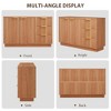 6 Drawer Dresser for Bedroom, 47.2"W Wooden Chest of Drawers with Gold Handles, Fluted Dresser TV Stand, Clothes Storage Organizer for Bedroom - 4 of 4