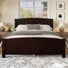 KWPZQEB Full/Queen/King Size Platform Bed, Farmhouse Wood Platform Bed w/ 37.8"H Headboard & Strong Support Slats, No Box Spring Needed, Easy Assembly - 2 of 4