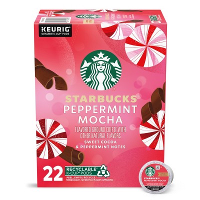 Starbucks Peppermint Mocha Medium Roast Coffee Keurig K-Cup - 22ct/8.1oz