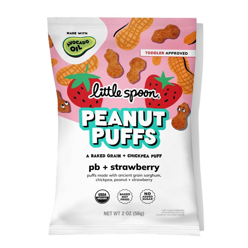 Little Spoon Organic Peanut Butter + Strawberry Peanut Puffs - 2oz