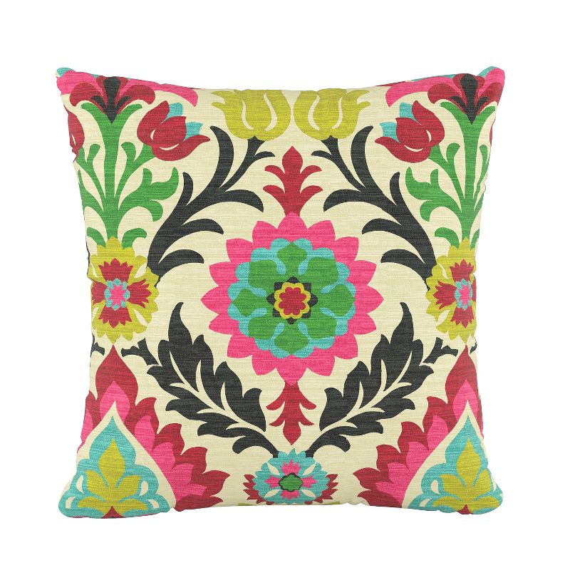 Floral Square Throw Pillow - Skyline Furniture, 1 of 7